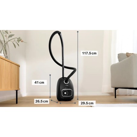 Bosch Serie 4 BGB41BA1 Vacuum Cleaner 600W, 4L - Powerful, Efficient & Sleek Black Design